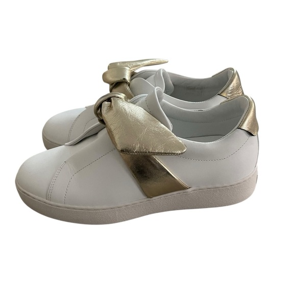 Alexandre Birman White and Gold Women's Shoes Size US8 EU 38 - Picture 7 of 10